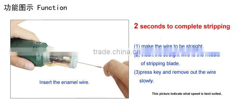 Portable coil enamel wire stripping machine