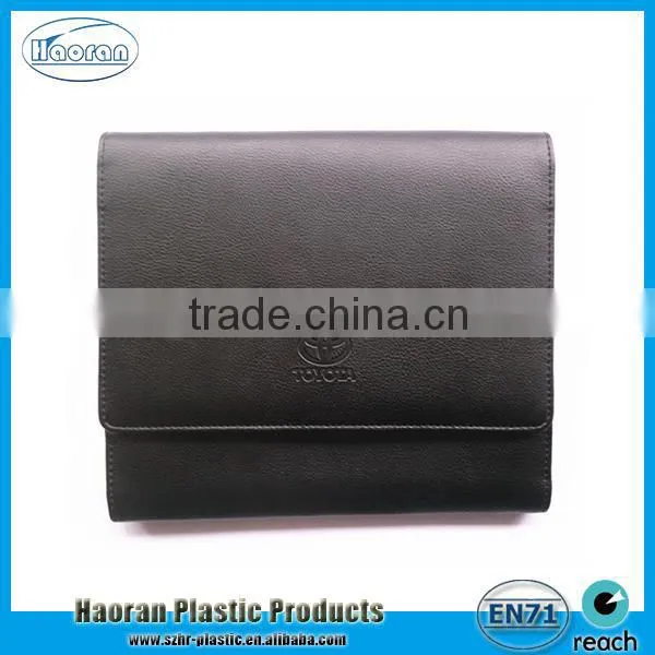 PVC leather file folders,leather zipper document holders