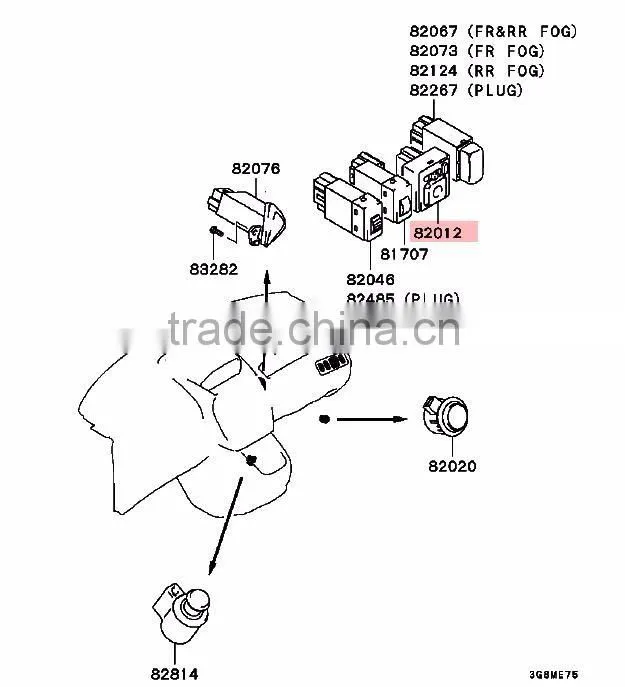 Auto Electrical Remote Control Mirror Switch For Mitsubishi Pajero Montero V63 V73 V74 V76 MB561810 Space Wagon N84W MR190956