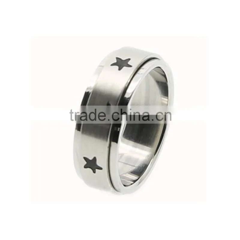 Stainless Steel Spinner Finger Men Rings