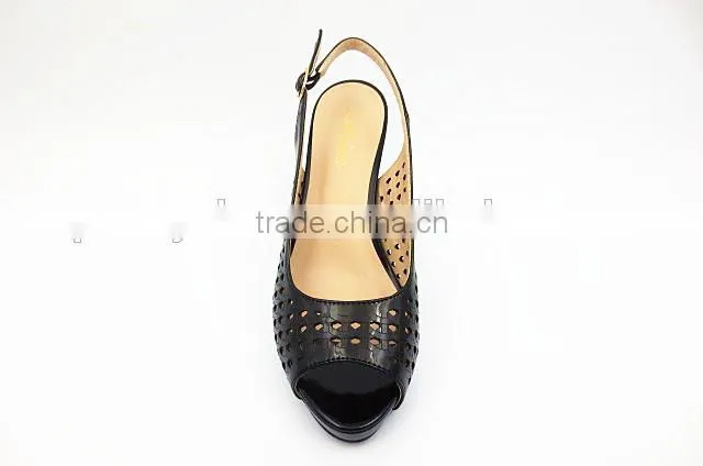 latest New high class middle heel slingback Sandals with net