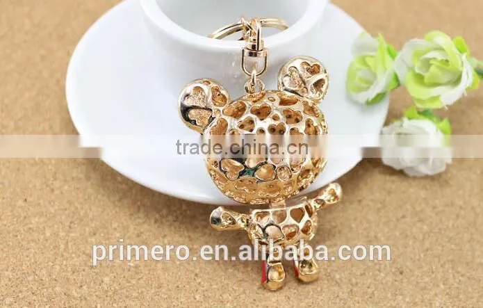 Panda Shape Keyring Cute Pendant Charm Crystal Purse Bag Car Key Chain