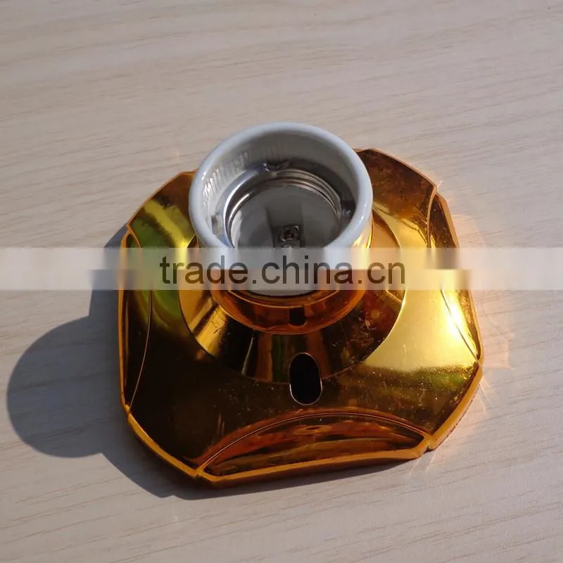 E27lamp holder ,Gold roundles lamp base lanterns base