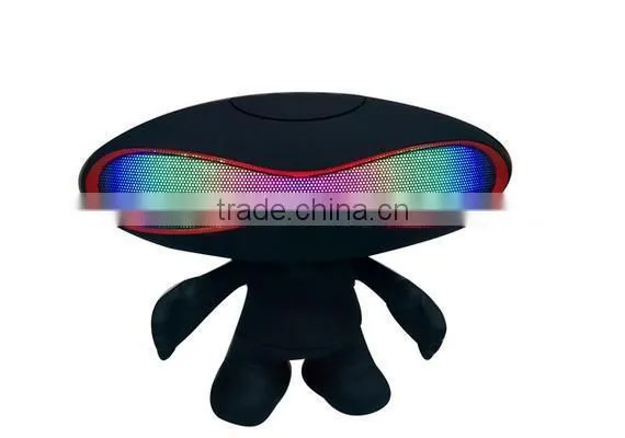 2015 new hot selling Doll stand football LED bluetooth speaker support TF card USB phone radio Aux