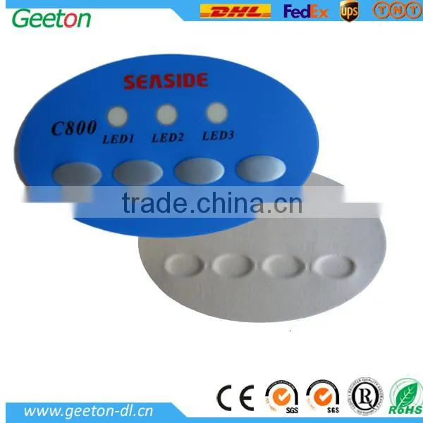 Screen Printing PC Embossing Membrane Nameplate Water Heater Label
