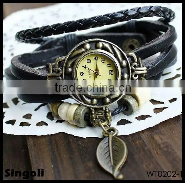 Fashion Classic Elegant Leather Watch Straps Wholesale Roma Number Dial Quartz Woman Watch