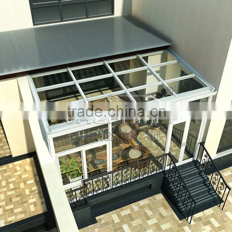 Outdoor glass winter garden,sunroom, green house