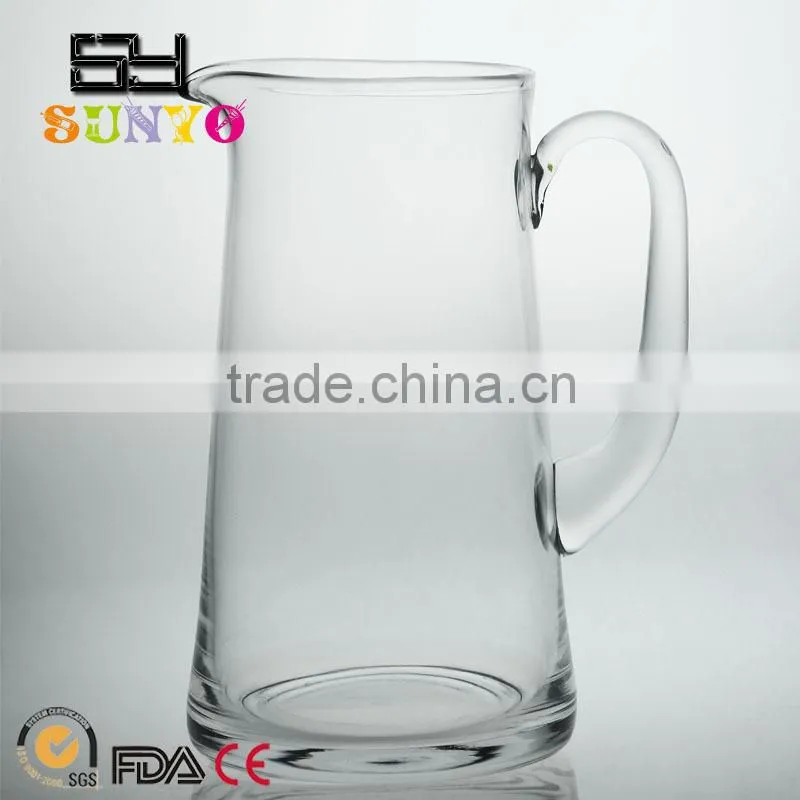Clear transparent Handblown manufacture Sonoma Handcut 90-ounce Classic Round Pitcher in stocks crystal wedding favor decal