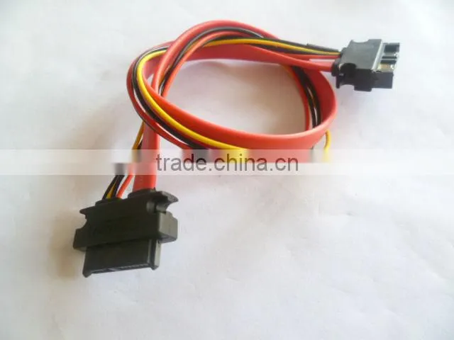 Sata 7+6 male t female cable Made in China