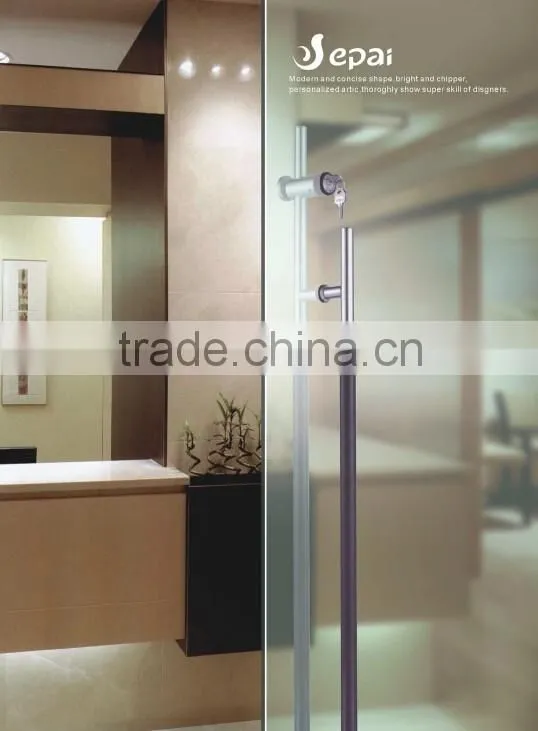 export stainless steel business building door pull handle with locker