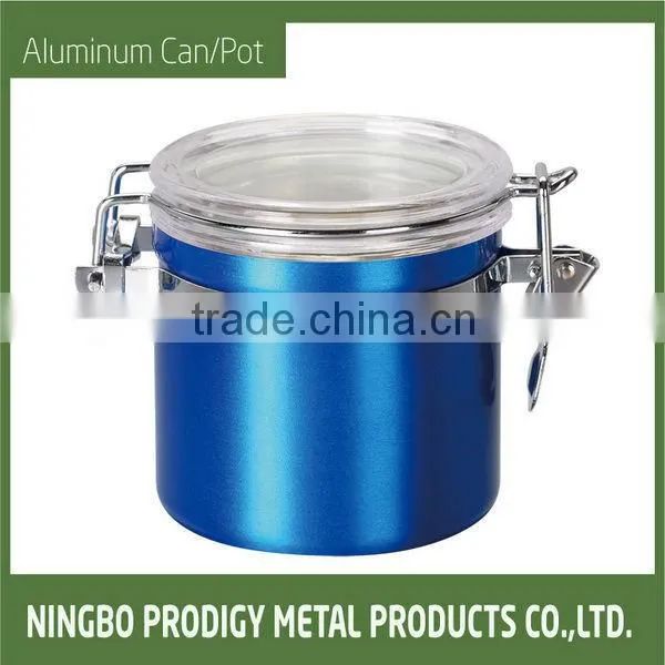 Aluminum pot with acrylic cap