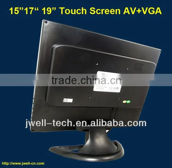 2014 NEW 17 inch touch screen lcd monitor for car pc with touch screen BNC VGA AV