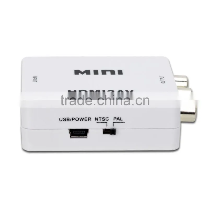 Mini 720p 1080p HD HDMI to RCA Composite Audio AV CVBS Adapter NTSC Video Converter