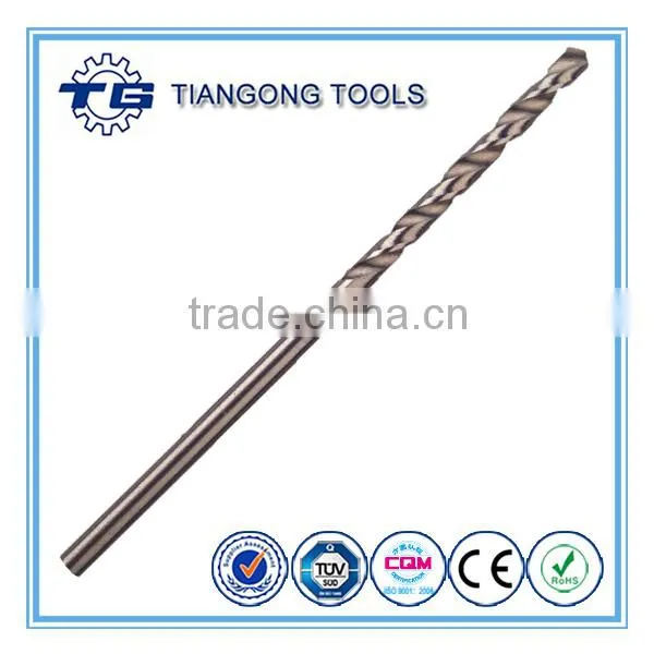 Extra long twist drill bits din340 HSS fully ground tin coatd drill bit