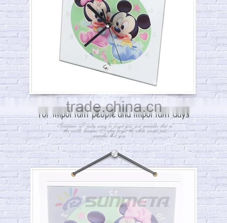 High Quarlity Sublimation Glass Photo Frame can be used for clock