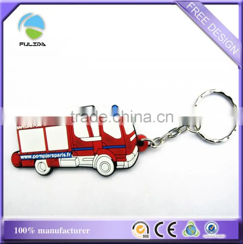 Los Angeles firetruck fire deparment soft pvc rubber decorative fridge magnet