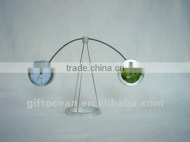 aluminum art metal desk clock, crafts aluminum clock