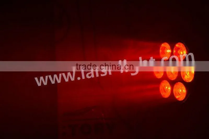 7pcs ip65 7*15W Slim Par Light RGBWAUV 6in1 led slim par can light