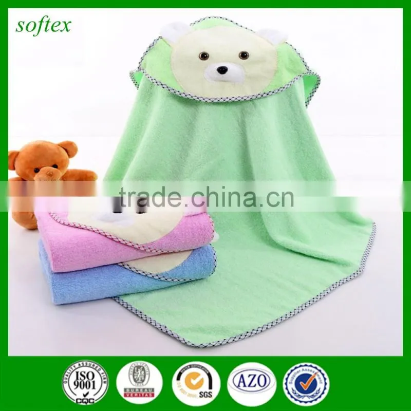China wholesale 80x80cm cartoon baby hooded terry towel
