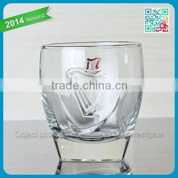 Custom embossed logo guinness beer glass cup shot glass cup promotional gift cup