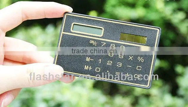 New Design Creative Mini Promotional Solar card Calculator