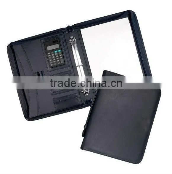 Soft Leather Professional Portfolio With Ring Binder