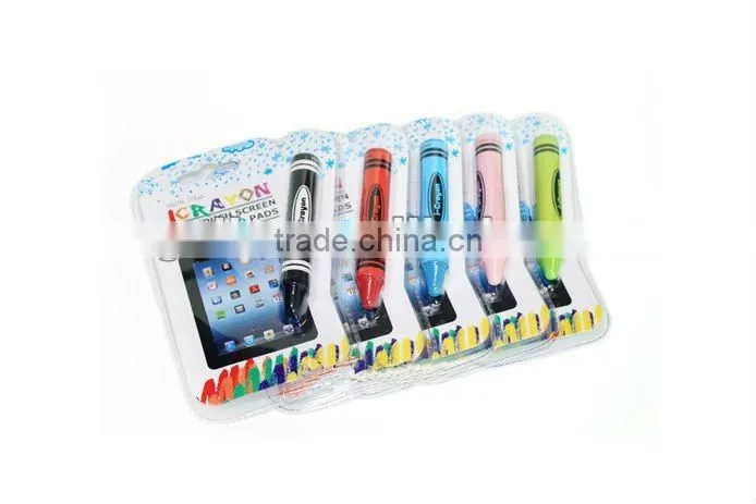 Colorful Crayon cool touch stylus pen