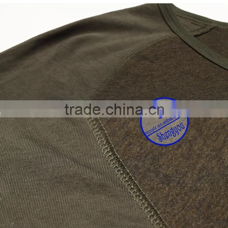 2015 custom long raglan sleeve mens t-shirt wholesale china
