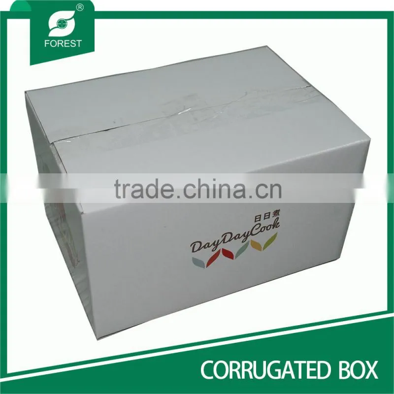 WHITE CARDBOARD CORRUGATED PAPER BOX FOR MAILING