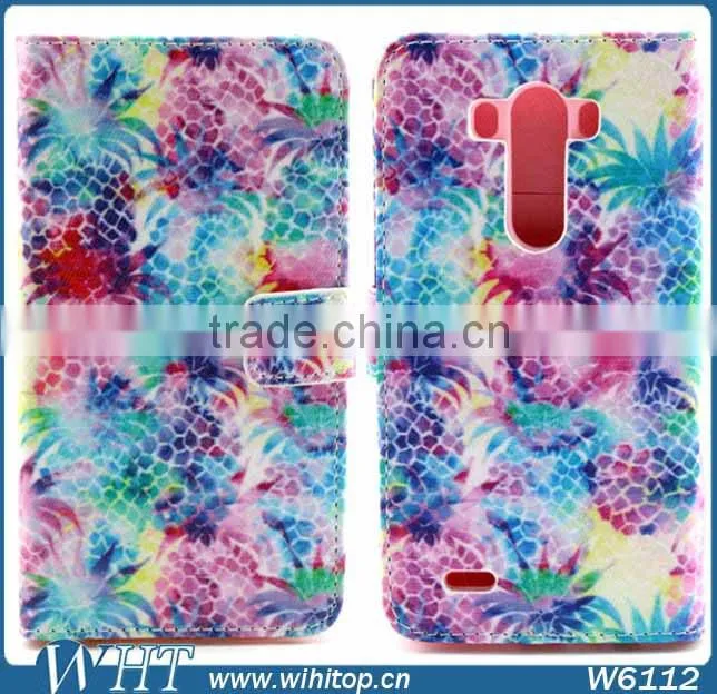 Factory Price! Fancy Leather Case for LG G3, TPU Cover Wallet Leather Case for LG Optimus G3