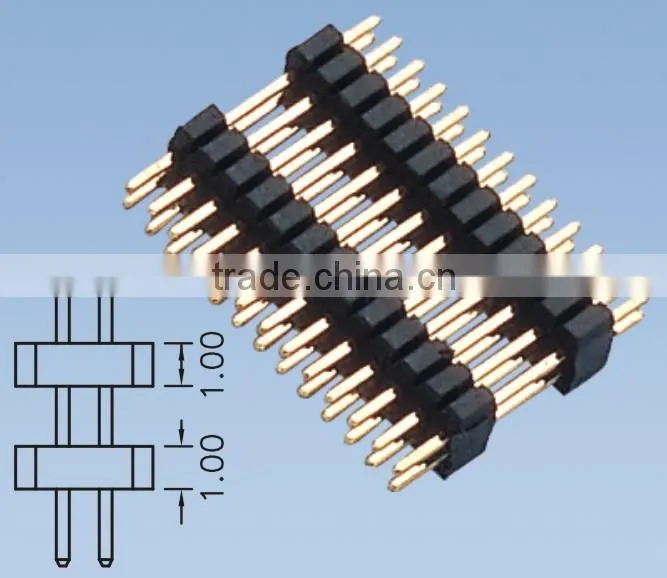 Double Row SMT Pin Header H=1.5 Pitch 1.0mm