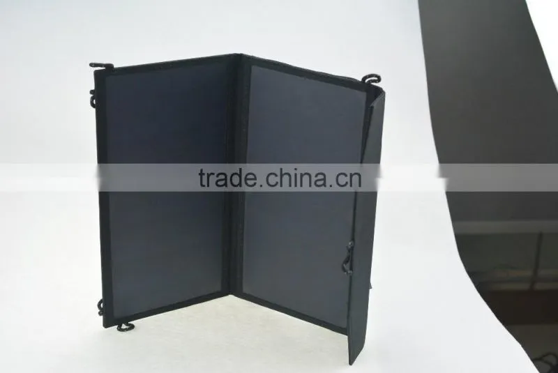 2016 Outdoor Fittings 12W 2Pcs Portable foldable solar charger with 23-24% Solar conversion rate