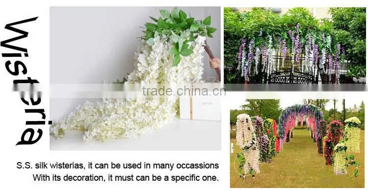 Chinese cheap wedding decorative purple wisteria for sale
