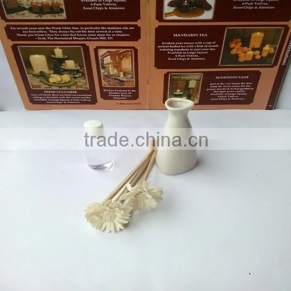 Decorative Aroma Ceramic Sola Flower Fragrance Diffuser With Rattan Sticks