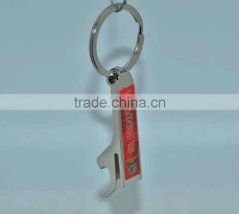 Promotional high quality custom metal bottle opener keychain