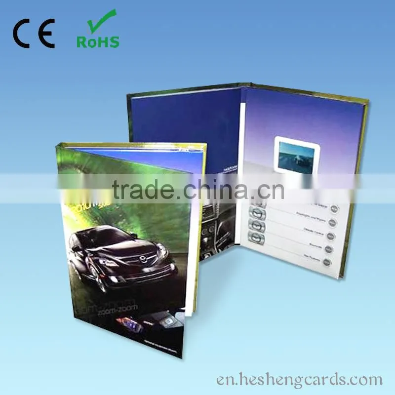 Top quality 5" customized lcd video brochure card