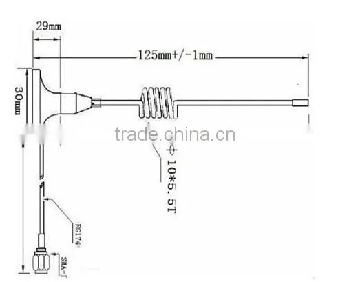 Sucker antenna SW433-XP-XM for Wireless Transceiver RF Module 1~6M Lead Wire 433MHz Sucker Antenna 433
