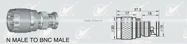 N male to BNC male adapter connector 50ohm