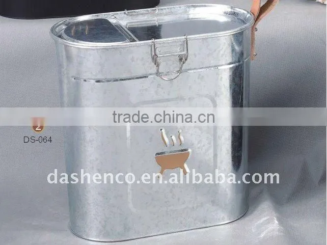 oval metal coal bucket