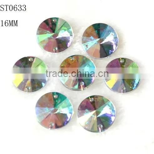 Rhinestones Loose Beads Hand Sewing Strass For Dress 22mm, Sew On Acrylic Accessories, Acrylic For Jewlry