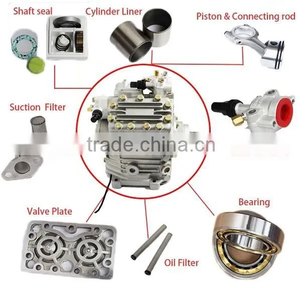 Bock FK40 cylinder head gasket set/pad,type K fk40 complete PTFE Gasket kit,air compressor original gasket repair kit