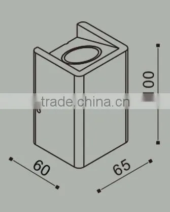 ip65 2*6w up and down outdoor wall bracket light fitting