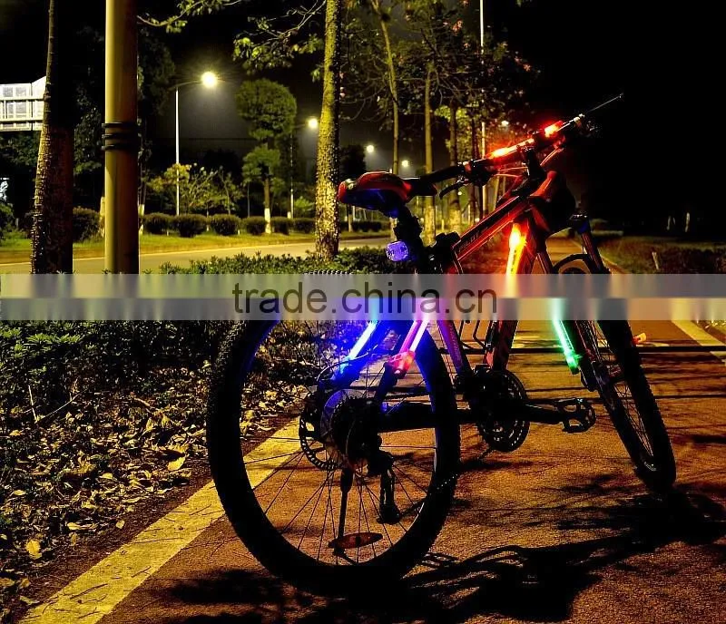 Led flare safety colorful flashing light flexible stick for bike