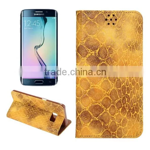 New Design For Galaxy S6 Edge Colorful Flip Stand Leather Cover