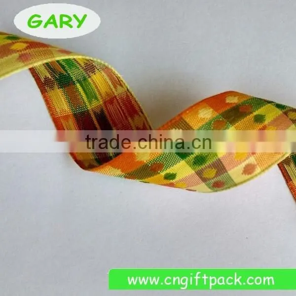 1" Garment Accessories Fabric Plaid Ribon