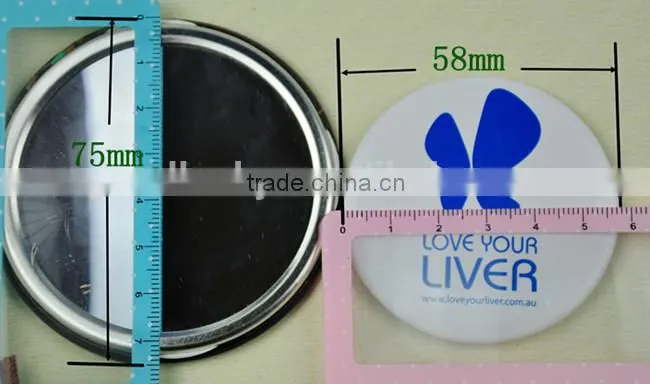 Guangzhou cheap wholesale gift pocket mirror custom made tin makeup mirror