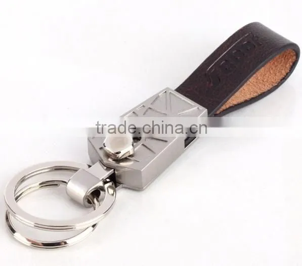 2016 Men's leather Wallet and keychain Gift Sets