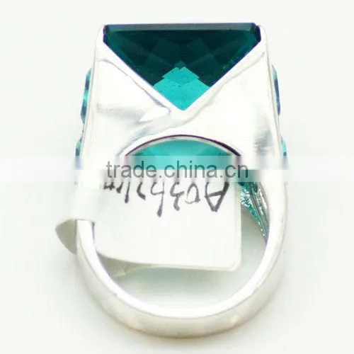 925 Silver Women big stone fashion ring