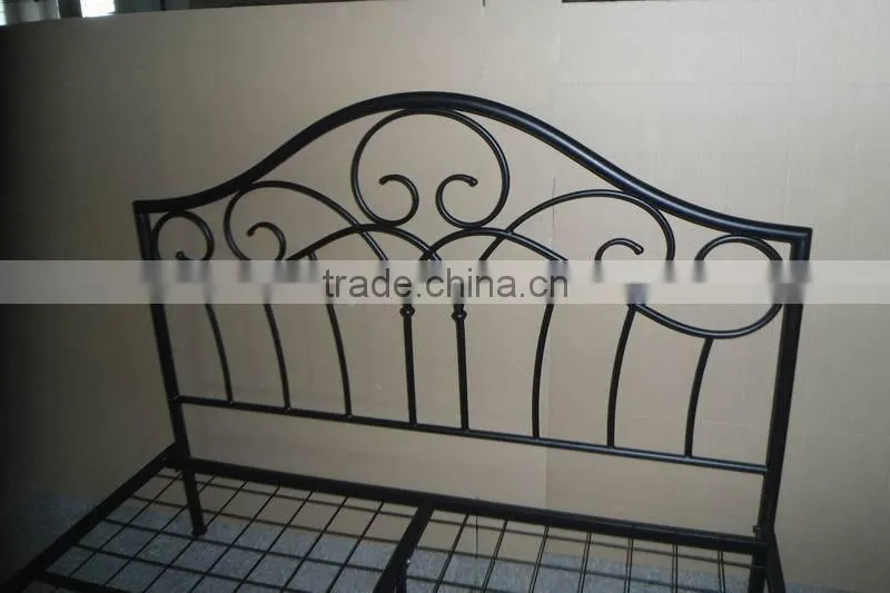 Modern Double black Platform Iron Bed Frame queen