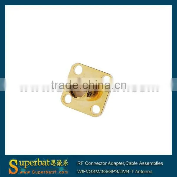 SMA Jack,Straight, 4 Hole Panel Mount; sma pcb mount jack
